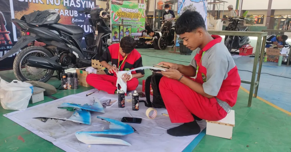 Siswa SMK se-Tegal Unjuk Keterampilan pada Workshop Samurai Paint Regional 2026